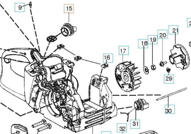 Korek Paliwa Husqvarna poulan