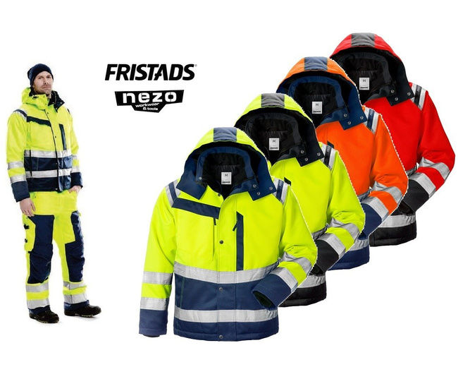ZIMOWA KURTKA ODBLASKOWA FRISTADS HI-VIZ KLASY 3 4043 PP