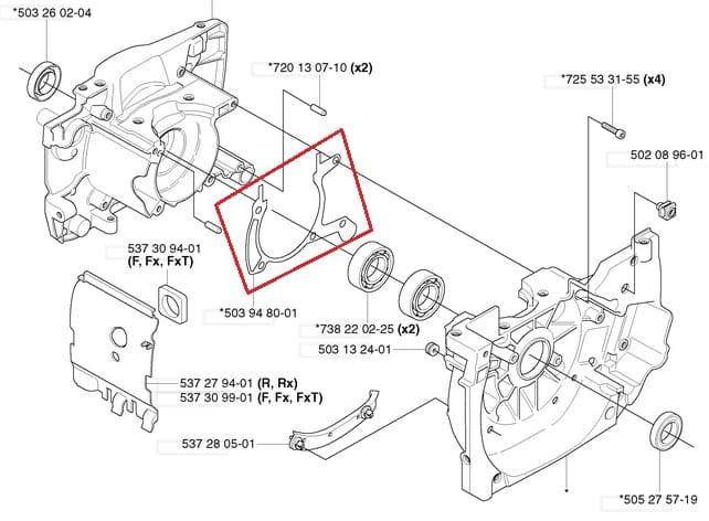 Uszczelka karteru 343 R