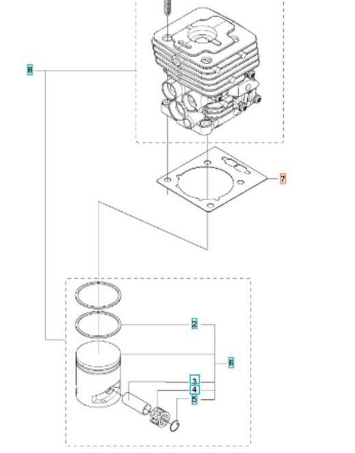 Uszczelka cylindra 535 RX 335 R