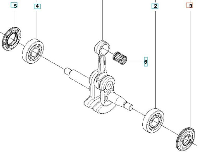 Uszczelniacz wału Husqvarna 440 - strona magneta