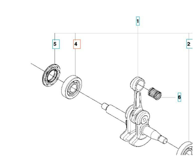 Łożysko kulkowe prawe Husqvarna 435
