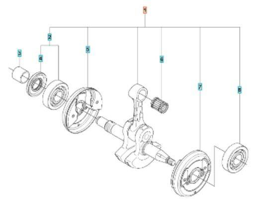 Wał korbowy Husqvarna 576