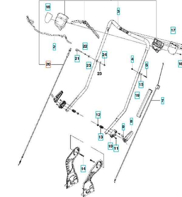 Linka napędu kosiarka Husqvarna LC 353V