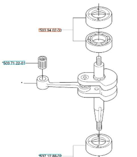 Łożysko wału Husqvarna 323 R