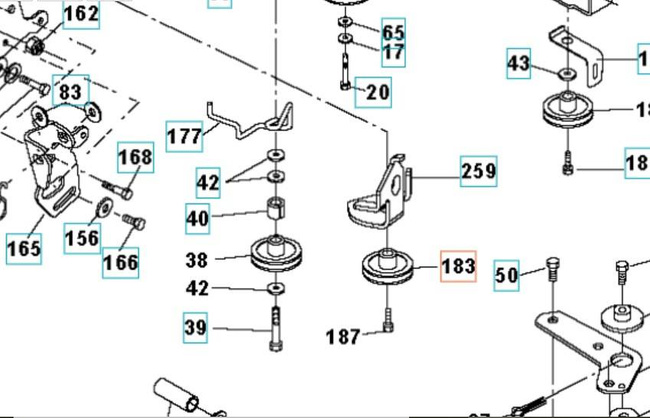 Koło napinacza Husqvarna CTH150