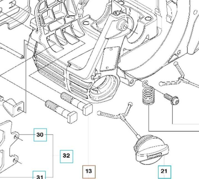 Szpilka prowadnicy Husqvarna 236