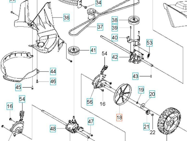 Osłona koła Husqvarna kosiarki partner