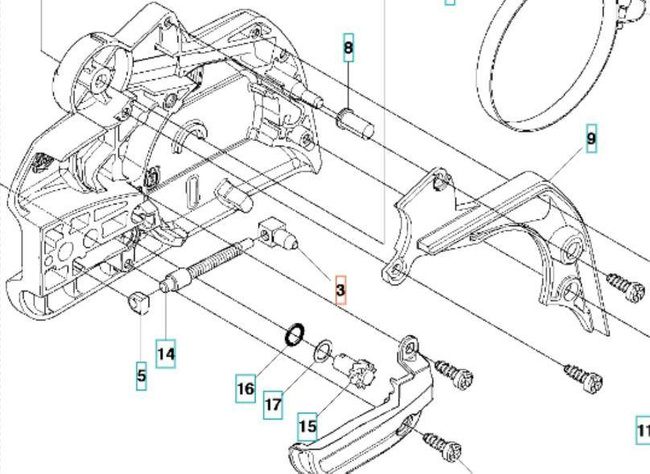 Wodzik napinacza Husqvarna 450