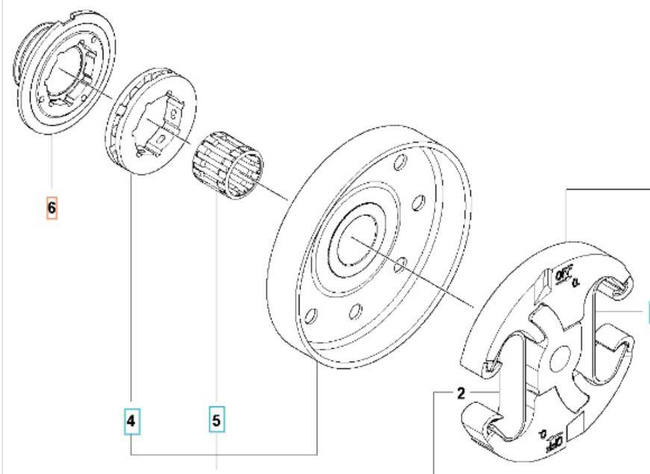 Koło ślimakowe Husqvarna 545 Mark II