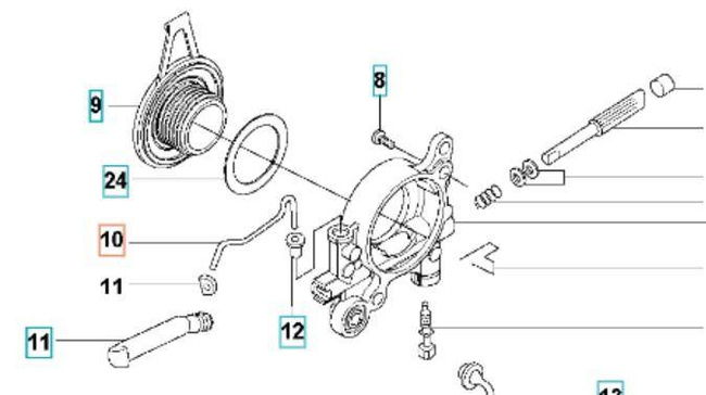 Przewód oleju Husqvarna 365 metalowy