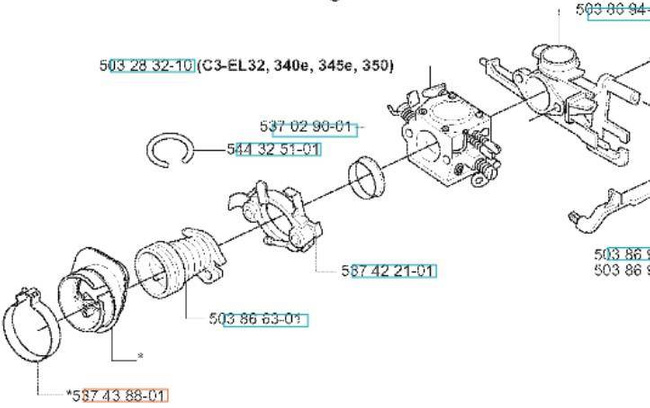 Opaska zaciskowa Husqvarna 340