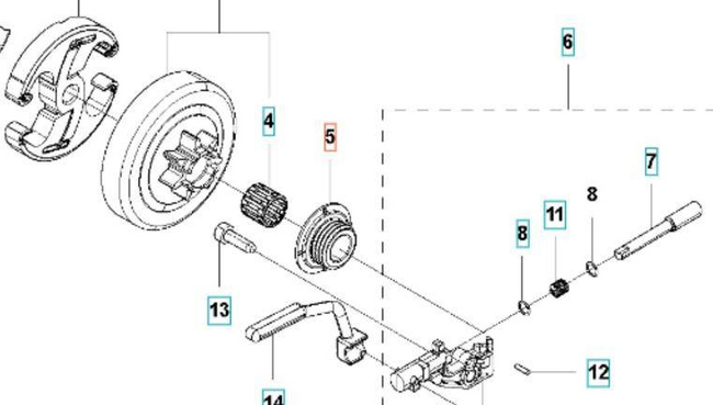 Ślimak Husqvarna 455