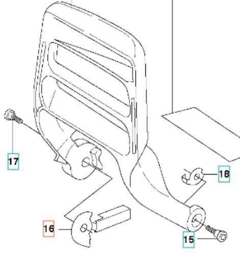 Osłona zatrzasku hamulca Husqvarna 346 357 359