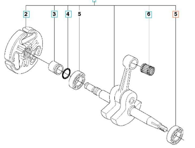 ŁOŻYSKO KULKOWE Husqvarna LEWE PRAWE