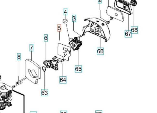 Zestaw uszczelek Husqvarna 128R