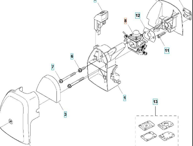 Gaźnik Husqvarna 122C