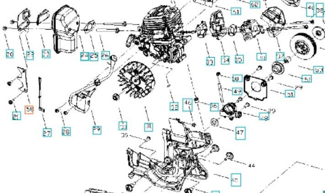 Ostroga Partner P340, P350 Husqvarna