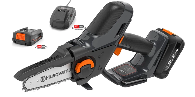 Minipilarka Husqvarna Aspire™ P5-P4A zestaw z baterią 2.5 Ah i ładowarką