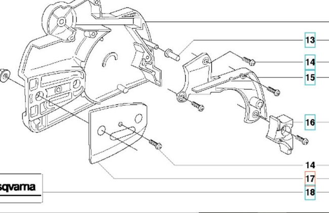 Osłona pokrywy Husqvarna 340