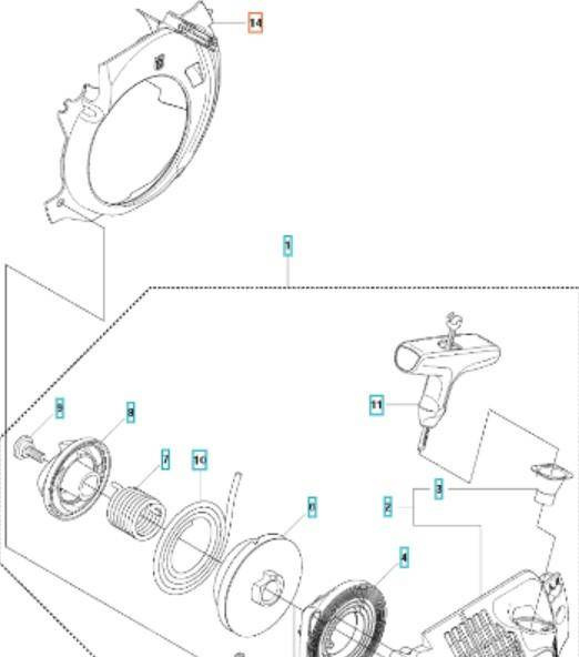 Osłona wentylatora Husqvarna 435