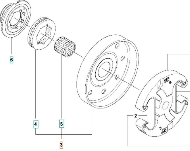 Bęben sprzęgła Husqvarna 545 II 550 XP i XPG II