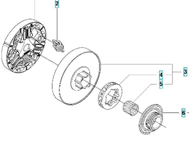 Bęben Sprzęgła Husqvarna 555 560 562 550 - 3/25