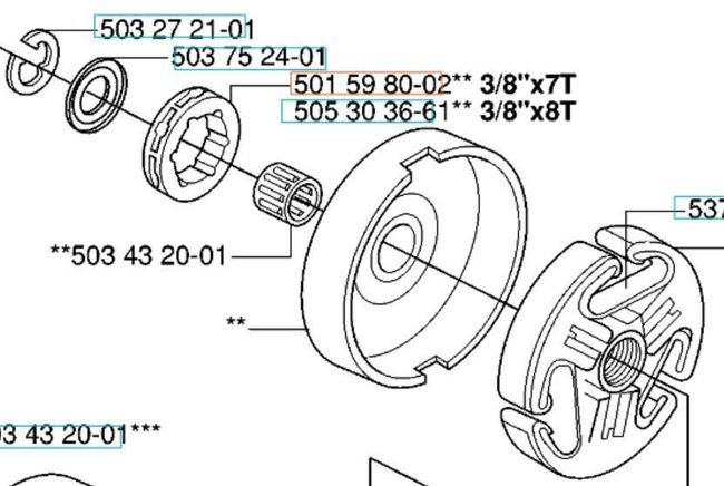 Kółko pływające Husqvarna 3/8