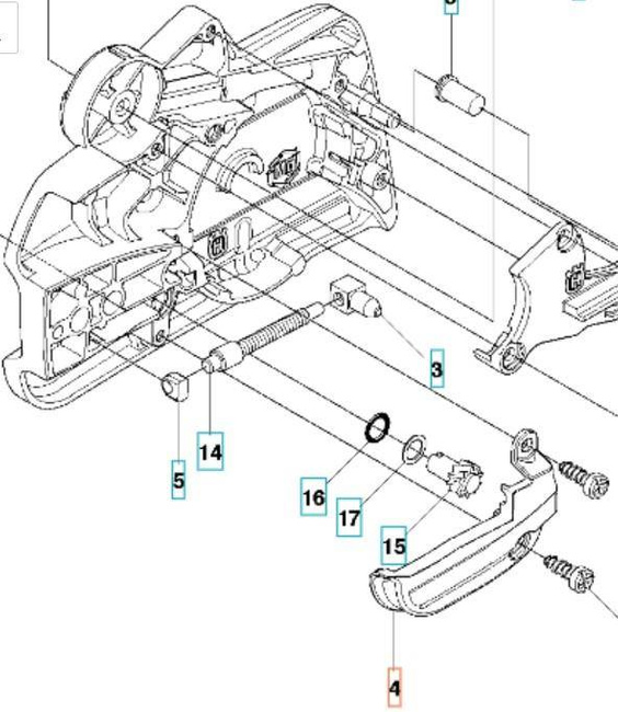 Pokrywa napinacza Husqvarna 450