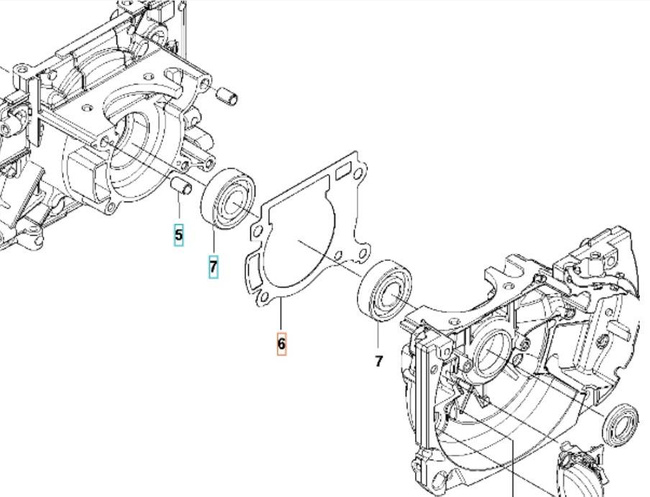 Uszczelka skrzyni korbowej Husqvarna 545RX