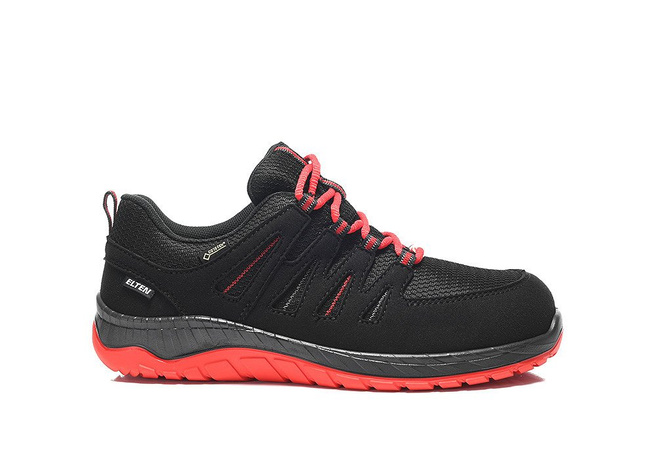 BUTY OCHRONNE ELTEN MADDOX GTX CZARNO-CZERWONE NISKIE ESD S3
