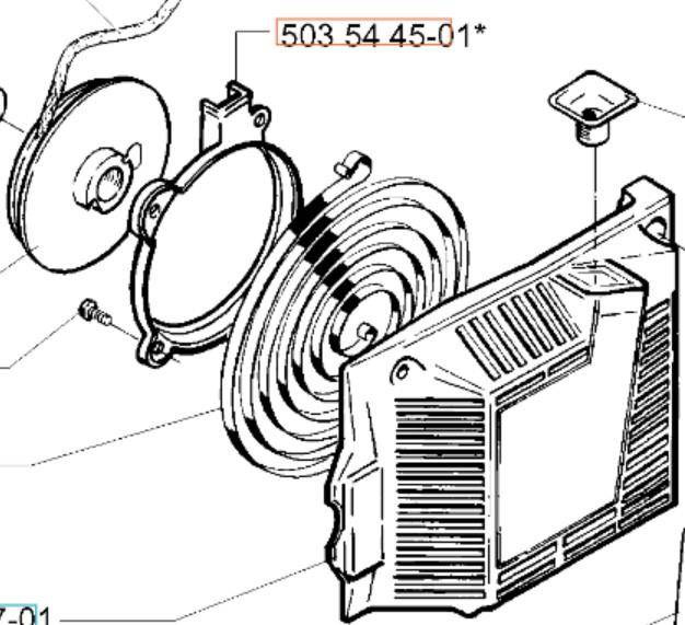 Osłona sprężyny Husqvarna 254 xp