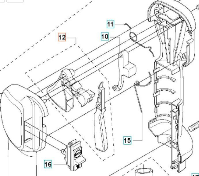 Dżwignia gazu Husqvarna 323 R 343