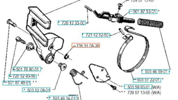 Sprężyna hamulca Husqvarna 340 346 357 445