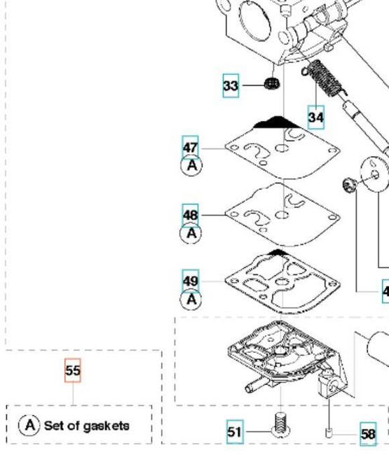 Zestaw membran Husqvarna 576, 570