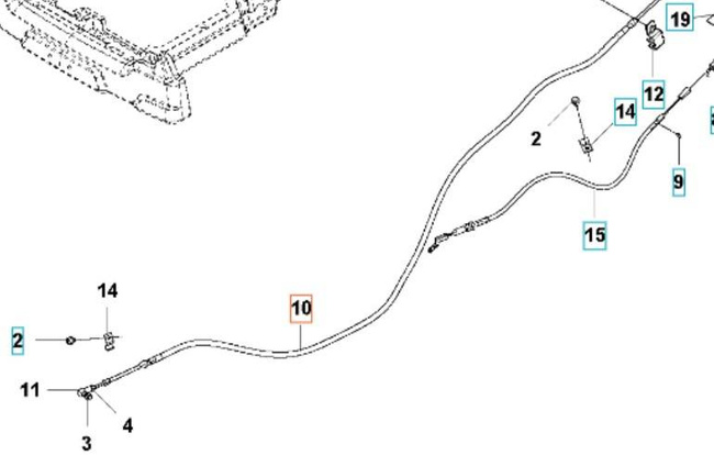 Linka hamulca Rider Husqvarna R419TsX AWD
