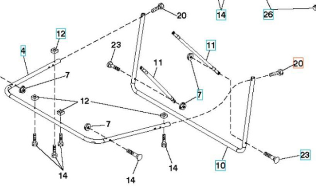 Śruba Husqvarna kosz traktorek