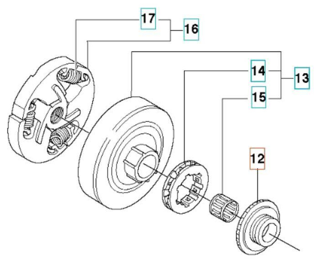 Ślimak Husqvarna 357 359 - 3/8