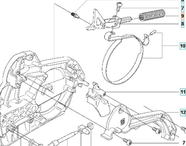 Sprężyna hamulca Husqvarna 335 XPT 560 xp 555