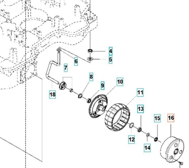Koło Husqvarna przód AM 315 X - połówka koła