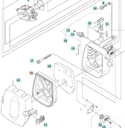 Ramka filtra pow Husqvarna 333R