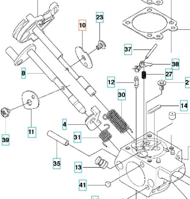 Przepustnica Husqvarna 355