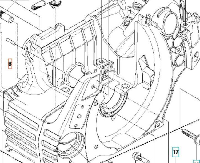 Sworzeń pompy oleju Husqvarna 340 345 435 440 135