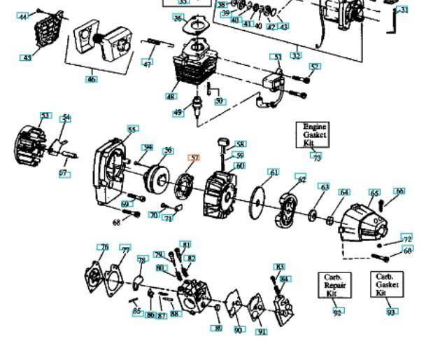 Sprężyna rozrusznika Husqvarna P351, 125R