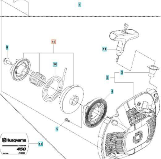 Koło rozrusznika Husqvarna 445 e II 450 e II