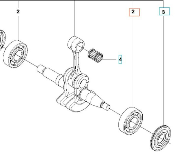 Łożysko wału Husqvarna 445 450