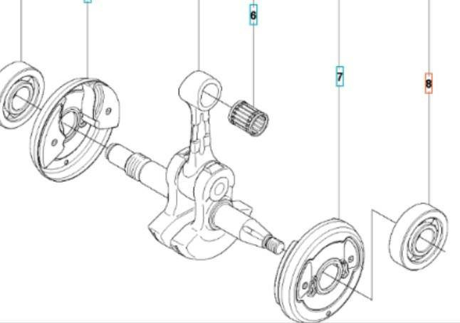 Łożysko wału Husqvarna 576 570