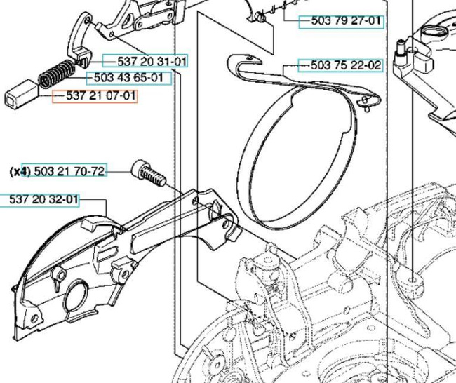 Prowadnik hamulca Husqvarna 560