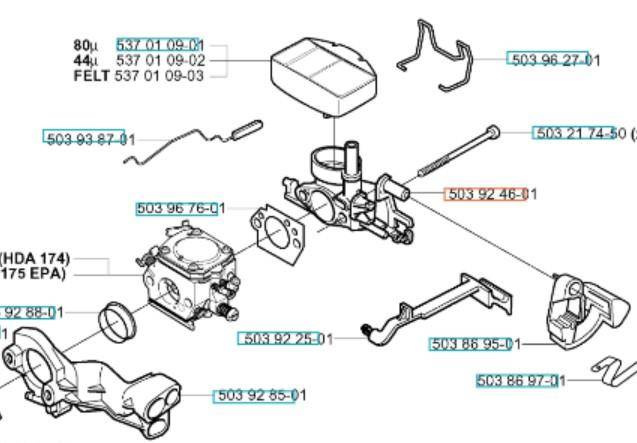 Podstawa filtra Husqvarna 375XP
