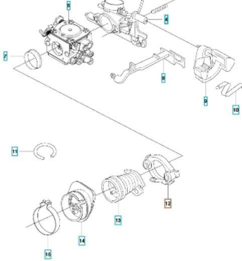 Podstawa Husqvarna 346 XP krótka